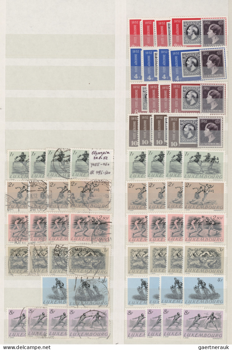 Luxembourg: 1852/1960, Comprehensive Mint And Used Stock In Two Albums, Well Sor - Otros & Sin Clasificación