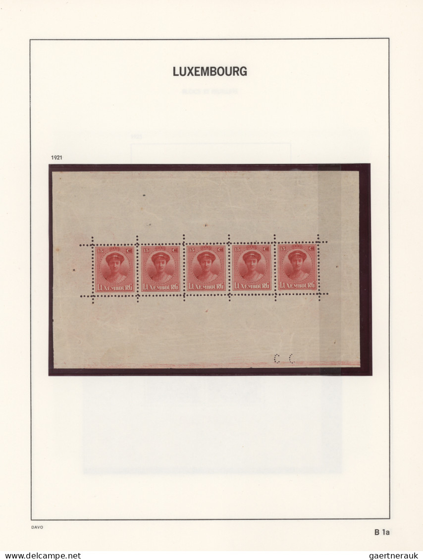 Luxembourg: 1852/1999, Sammlung Postfrisch/ungebraucht Und Gestempelter Marken I - Altri & Non Classificati