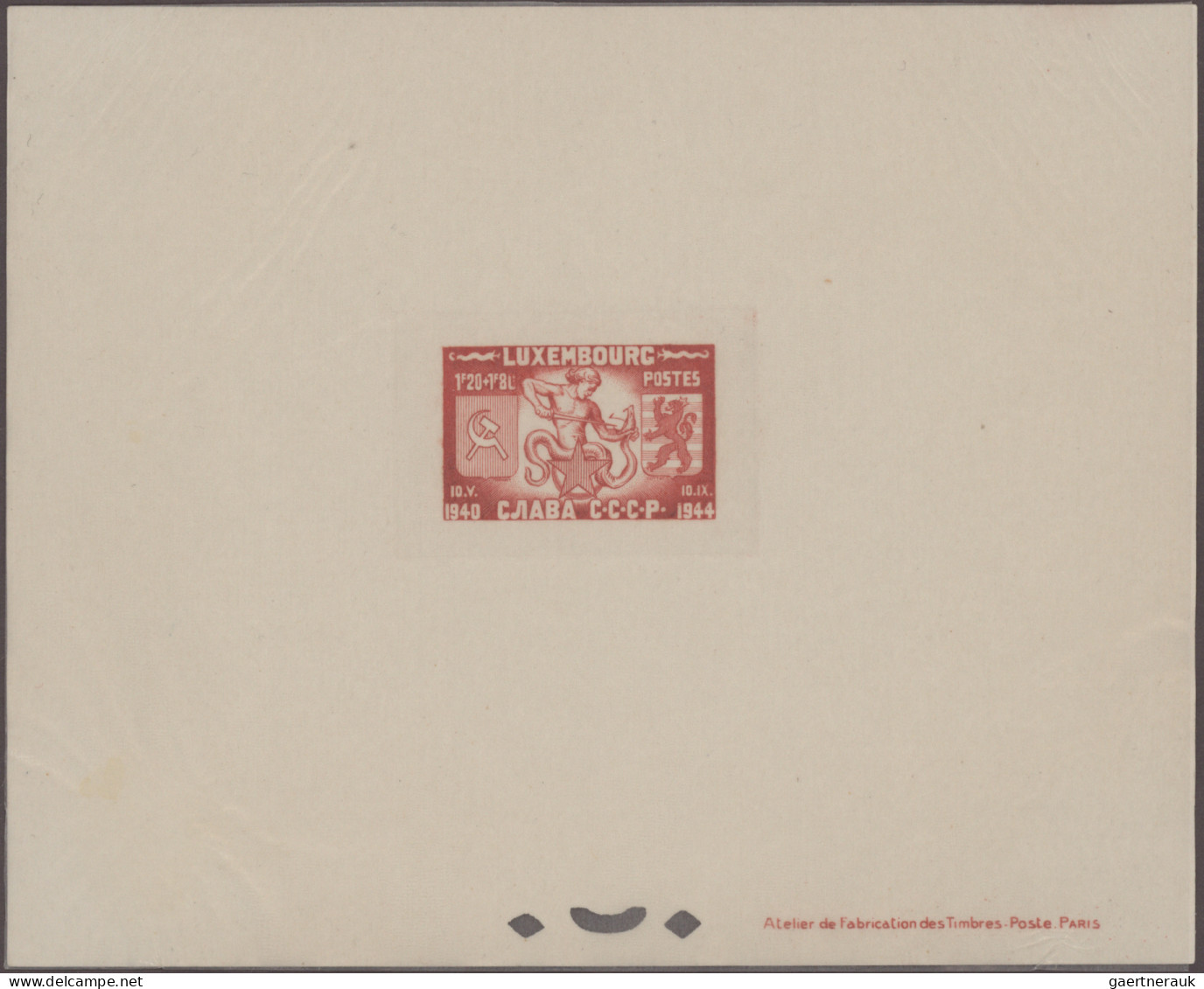 Luxembourg: 1906/1945, Two Mint Mini Sheets, 1906 Wilhelm 10c. Red (Michel No. 7 - Altri & Non Classificati