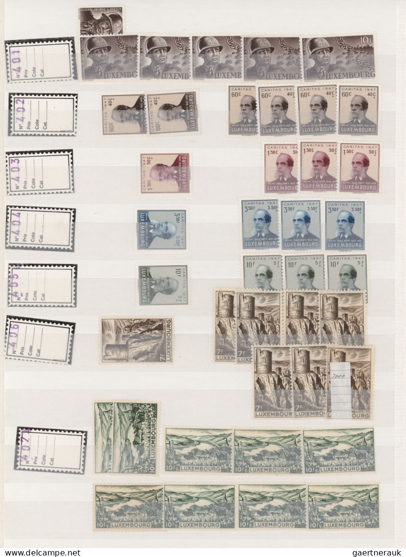 Luxembourg: 1921/1995, Mainly MNH Stock Neatly Sorted In Two Albums, From Some 1 - Andere & Zonder Classificatie