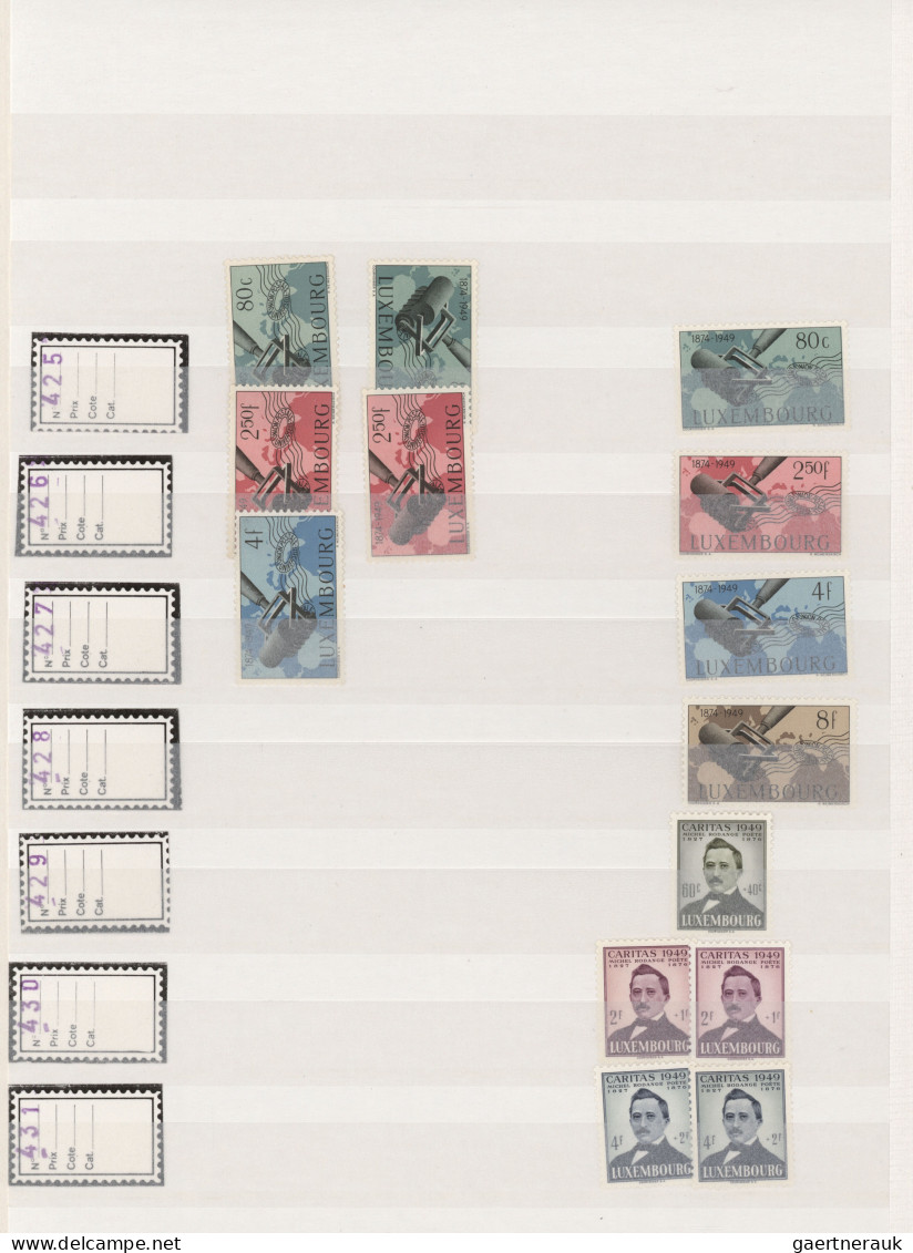 Luxembourg: 1921/1995, Mainly MNH Stock Neatly Sorted In Two Albums, From Some 1 - Andere & Zonder Classificatie