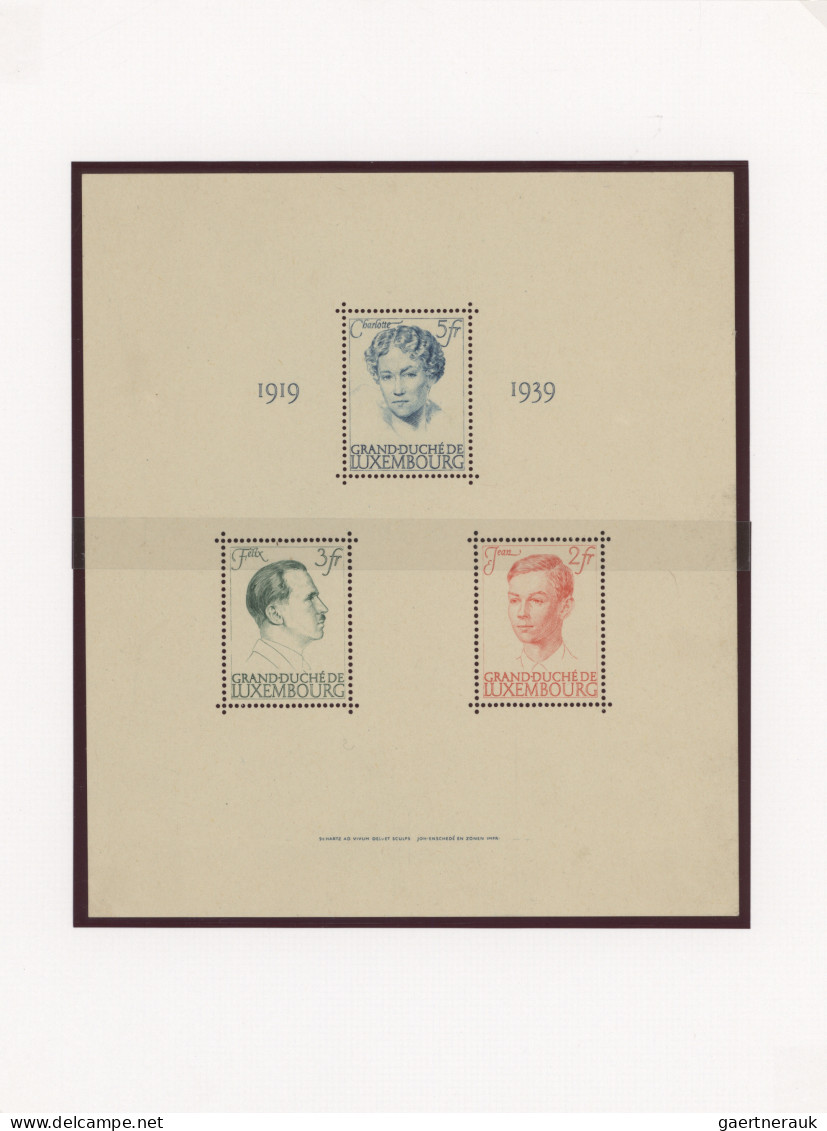 Luxembourg: 1923/1995, Mint Assortment Of Mini Sheets Incl. 1923 Princess Souven - Altri & Non Classificati