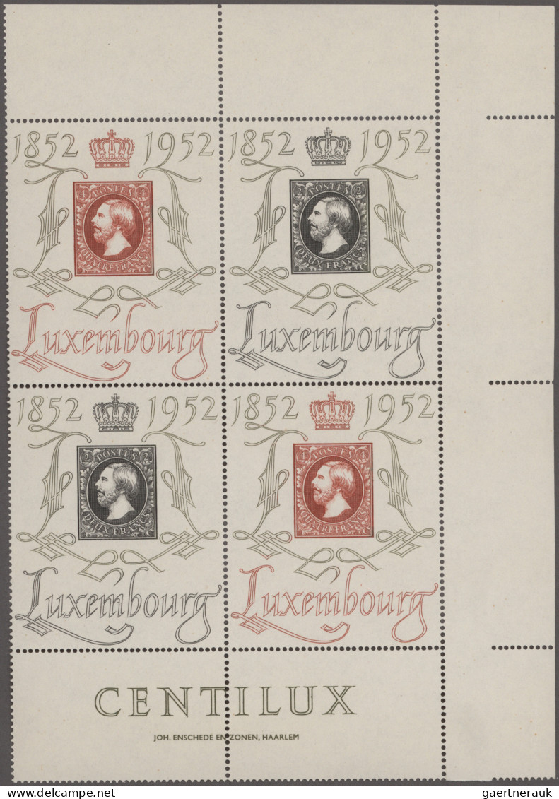 Luxembourg: 1923/1998, Mint And Used Stock Of Souvenir Sheets In A Stockbook, Fr - Altri & Non Classificati