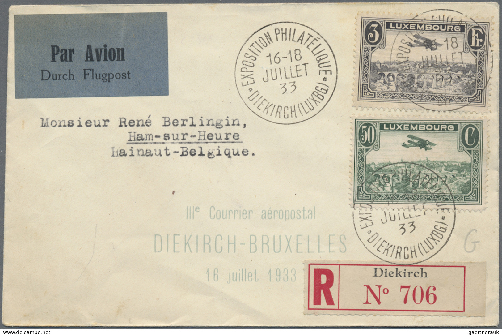 Luxembourg: 1927/2011, assortment of apprx. 160 covers/cards, 1st/special flight