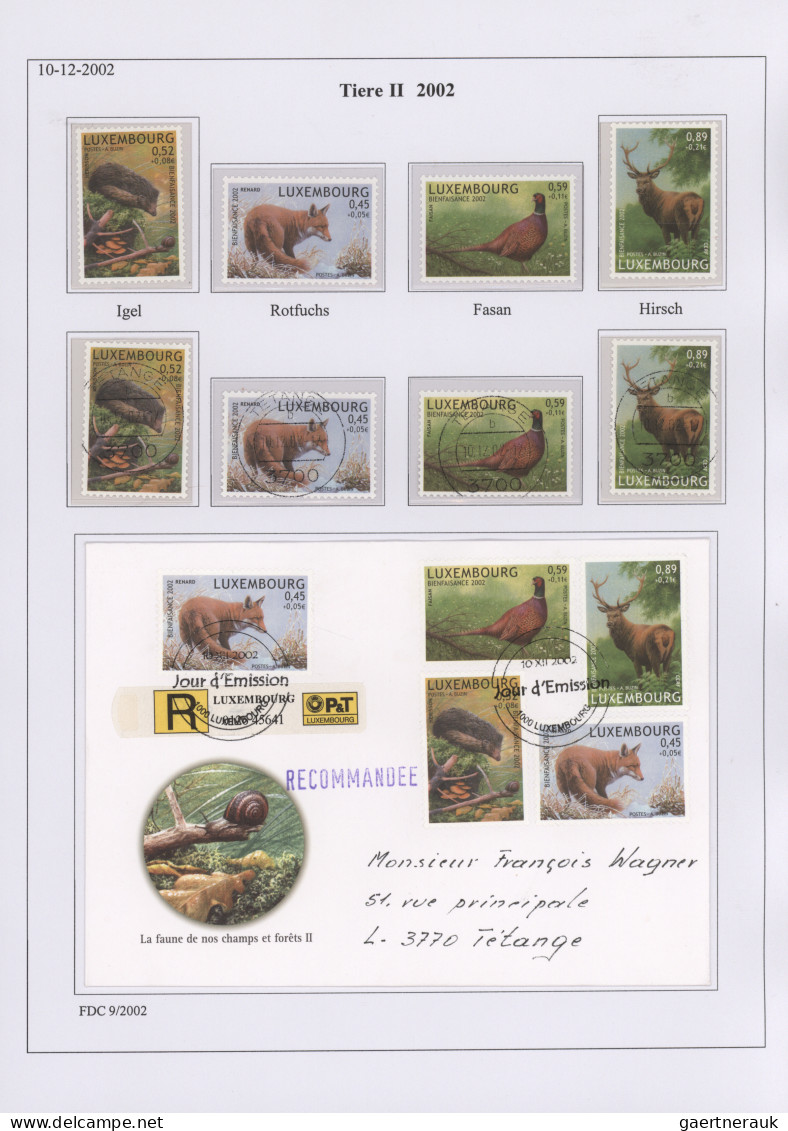 Luxembourg: 1989/2010, Comprehensive Collection MNH/used/f.d.c. In 13 Binders, I - Lettres & Documents