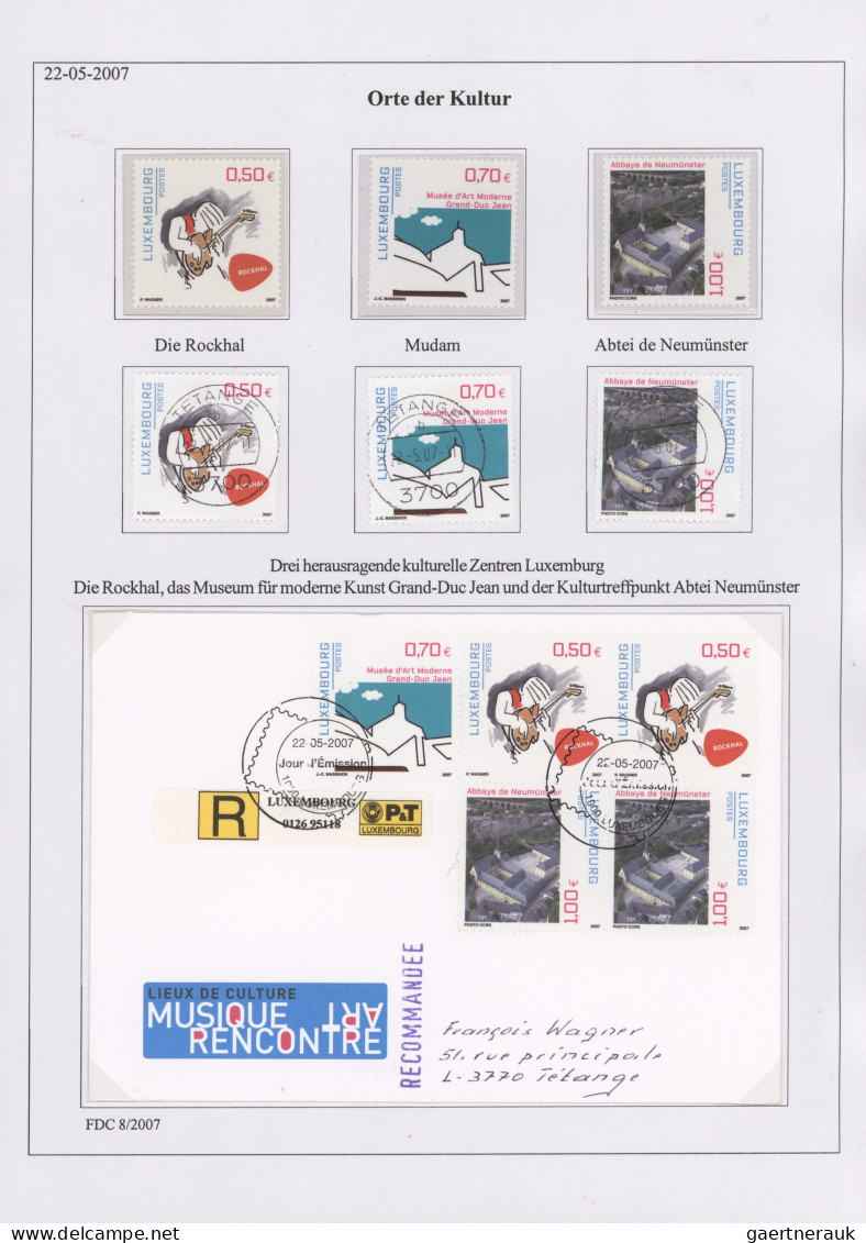 Luxembourg: 1989/2010, comprehensive collection MNH/used/f.d.c. in 13 binders, i