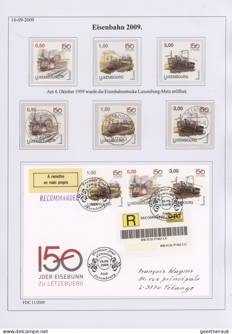 Luxembourg: 1989/2010, comprehensive collection MNH/used/f.d.c. in 13 binders, i