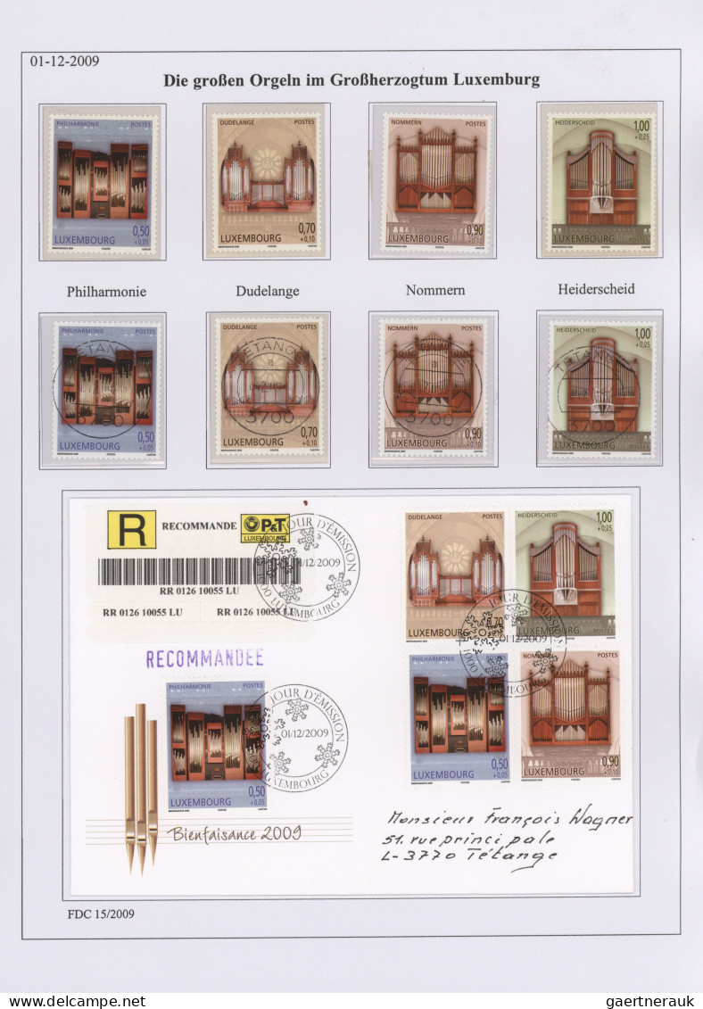 Luxembourg: 1989/2010, comprehensive collection MNH/used/f.d.c. in 13 binders, i