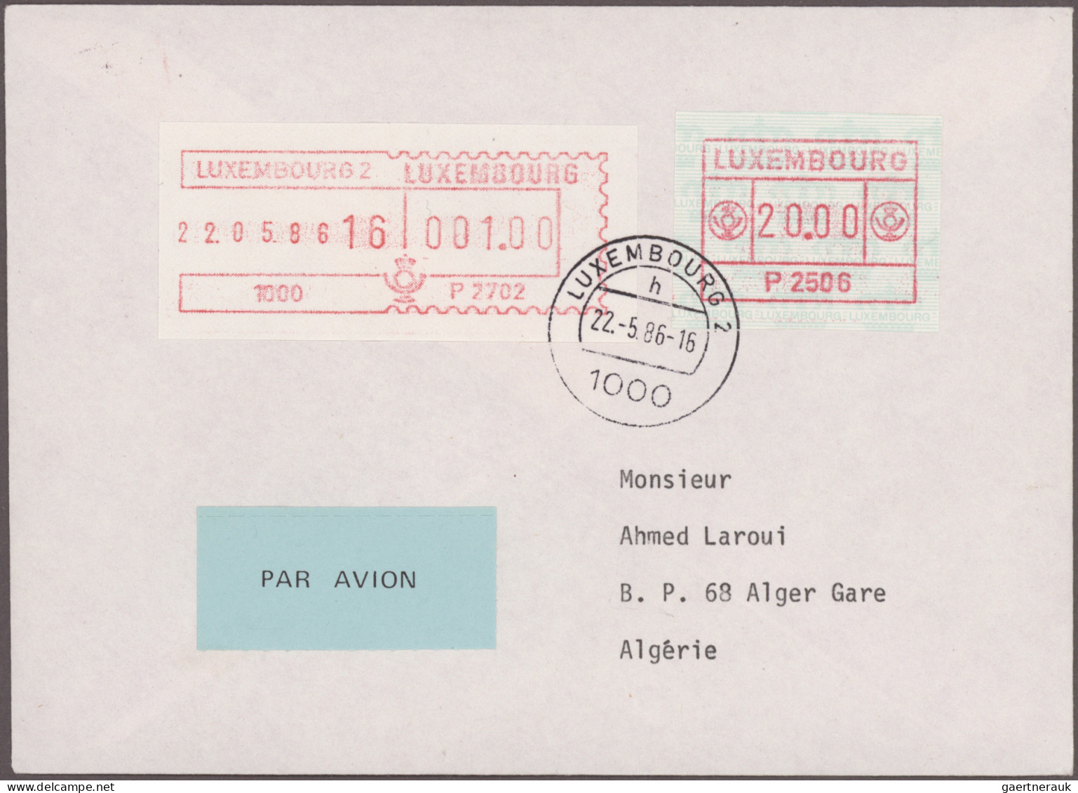 Luxembourg: 1983/1992, Sammlung Mit Ca. 5000 ATM Und Ca. 2000 ATM/FDC Der Mi.Nr. - Postage Labels