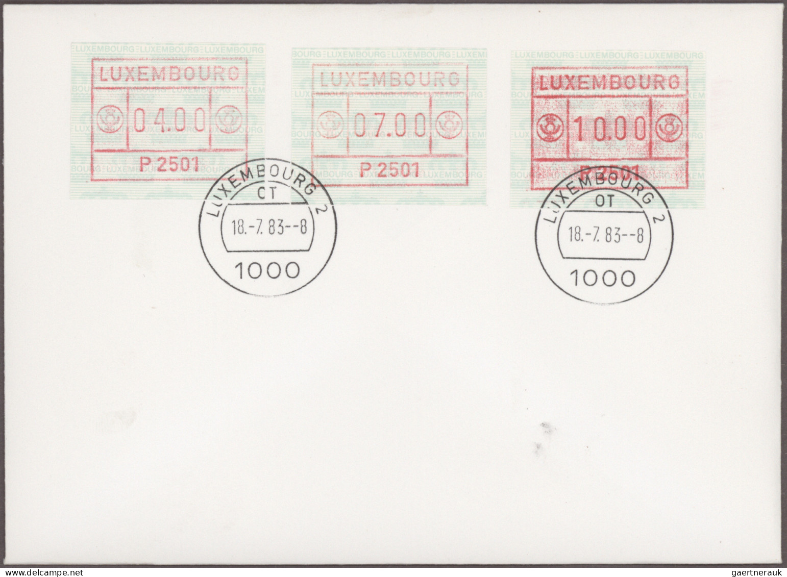 Luxembourg: 1983/1992, Sammlung mit ca. 5000 ATM und ca. 2000 ATM/FDC der Mi.Nr.