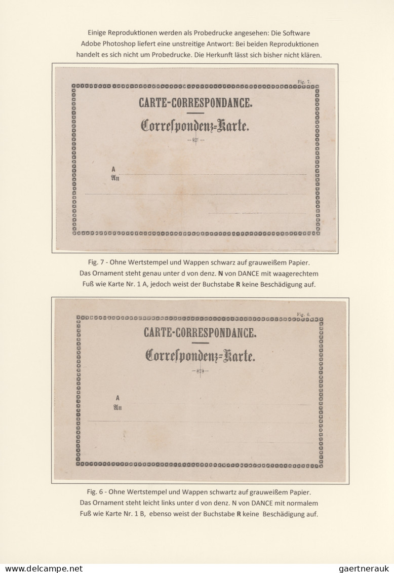 Luxembourg - Postal Stationery: 1874/1878, Die Bogenfeldmerkmale der frühen Ganz