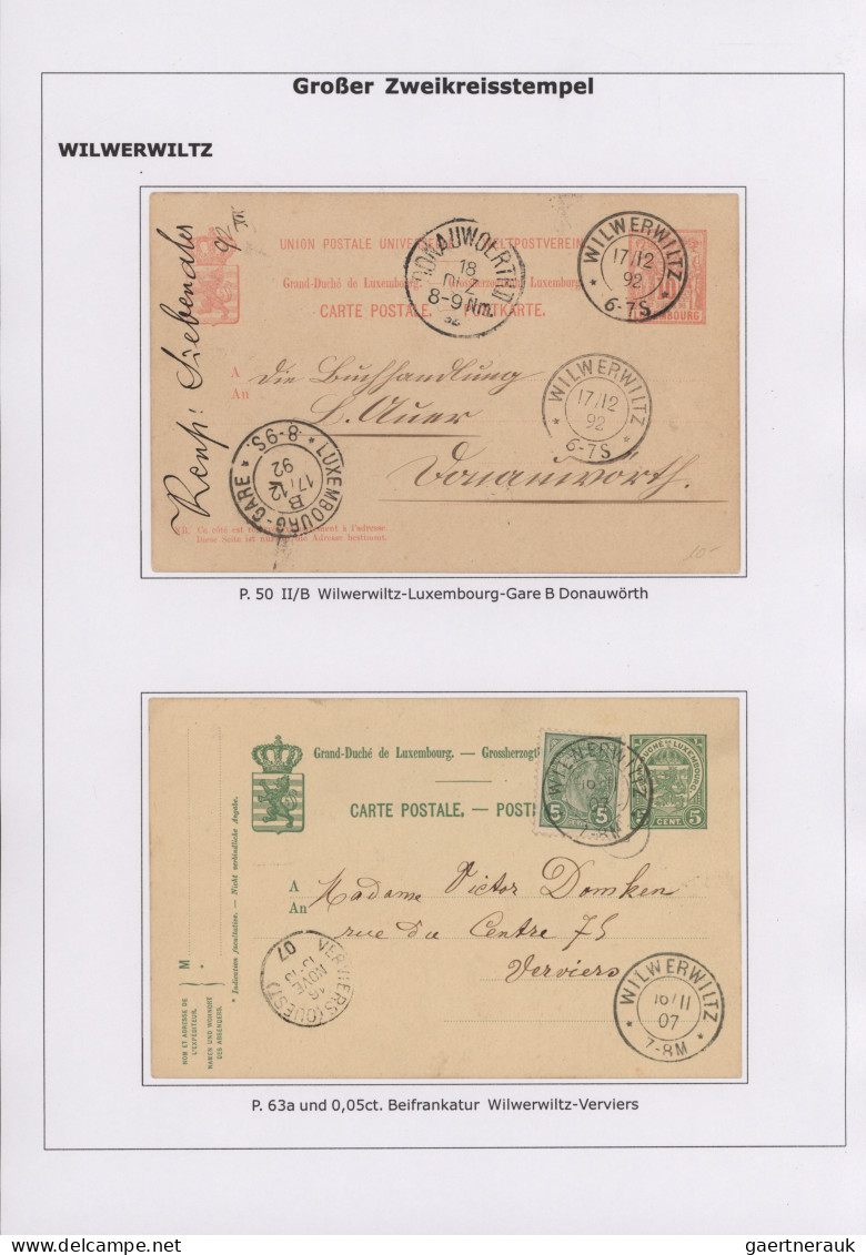 Luxembourg - Post Marks: 1883/1930, LARGE DOUBLE CIRCLE (type 32), Extraordinary - Franking Machines (EMA)