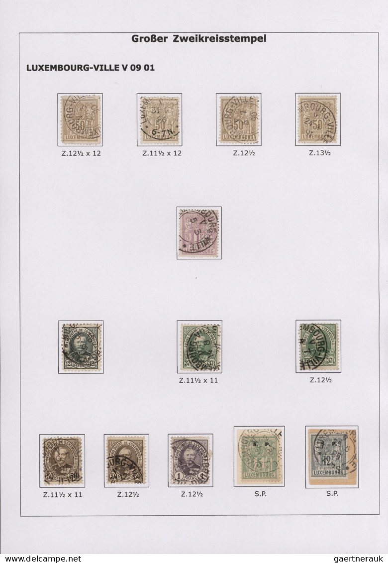 Luxembourg - Post Marks: 1883/1930, LARGE DOUBLE CIRCLE (type 32), Extraordinary - Franking Machines (EMA)