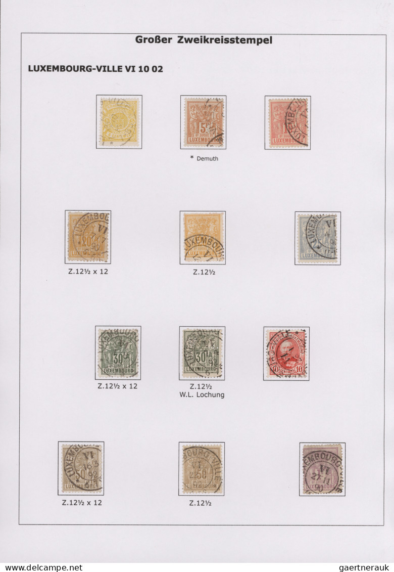 Luxembourg - Post Marks: 1883/1930, LARGE DOUBLE CIRCLE (type 32), Extraordinary - Franking Machines (EMA)