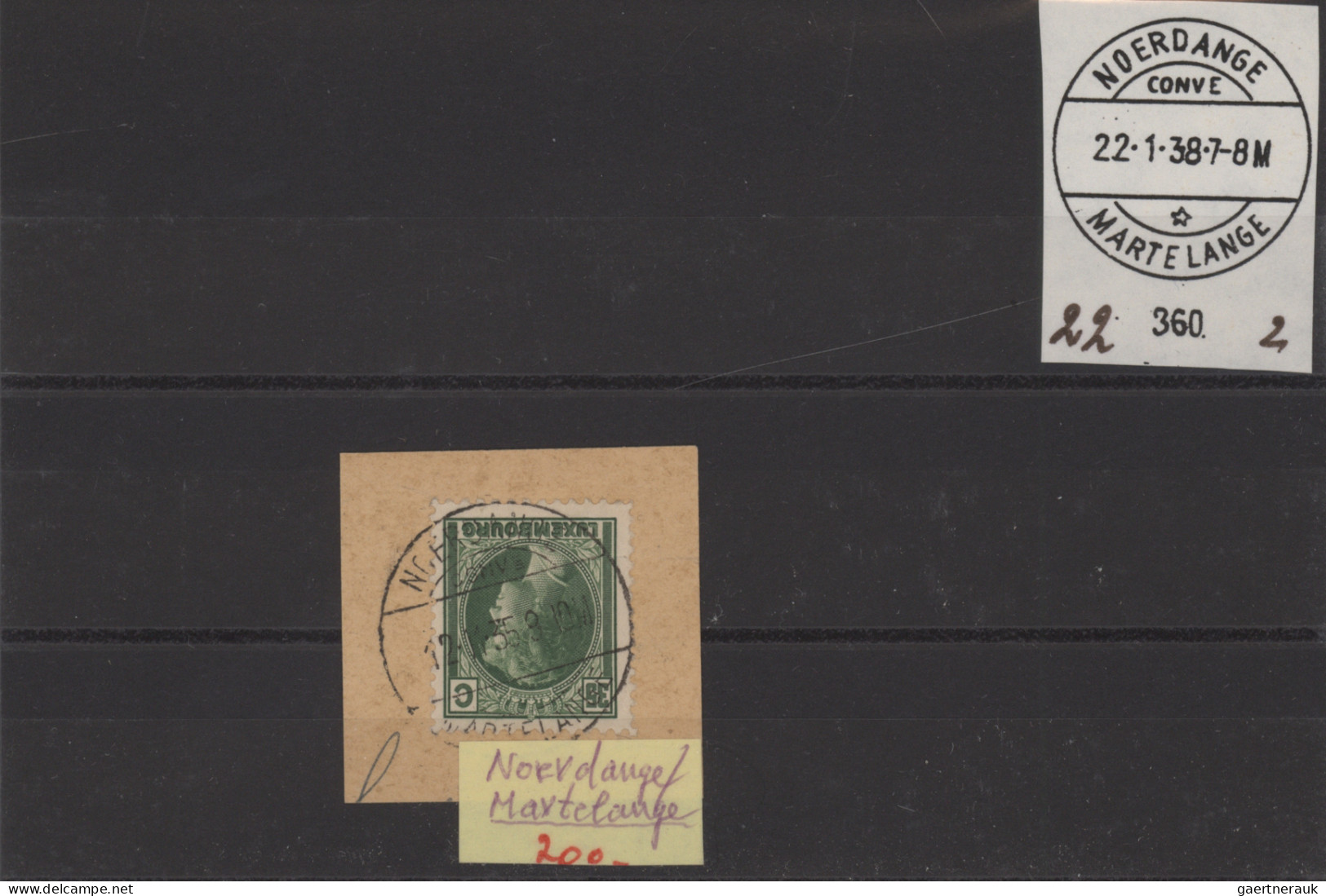 Luxembourg - post marks: 1890/1960 (ca.), Railway Marks of Luxemburg, balance of