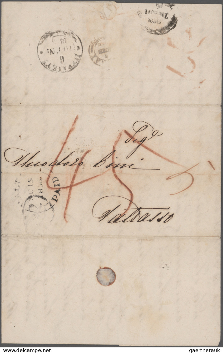 Malta: 1845/1864, Collection Of 48 Stampless Lettersheets From And (mainly) To M - Malta