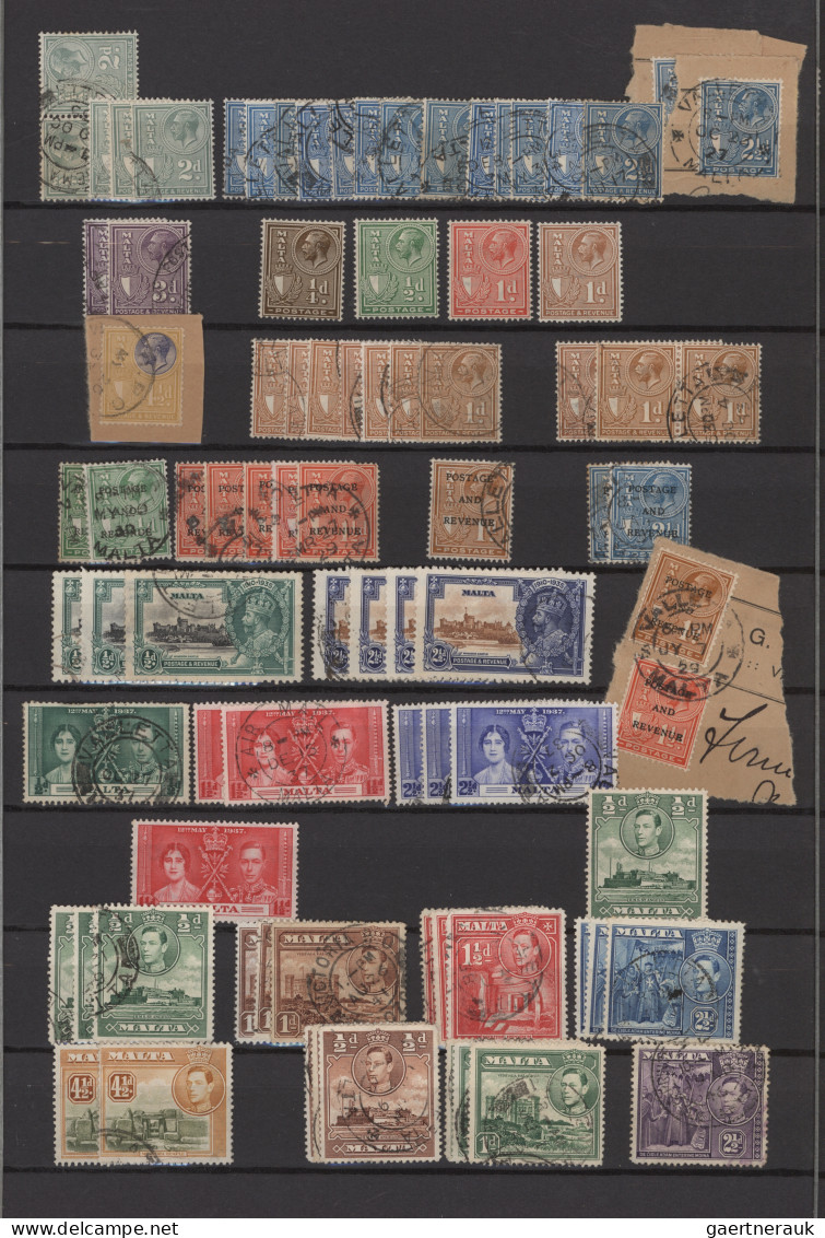 Malta: 1863/2016, Collection In Stockbook With Duplicates, Starting From The QV - Malte