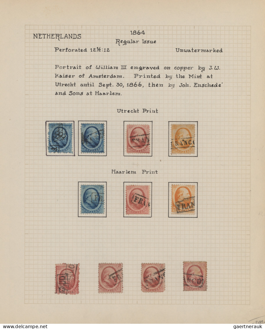 Netherlands: 1852/1940 Ca., Interesting Mint/used Collection On Self-designed Al - Altri & Non Classificati