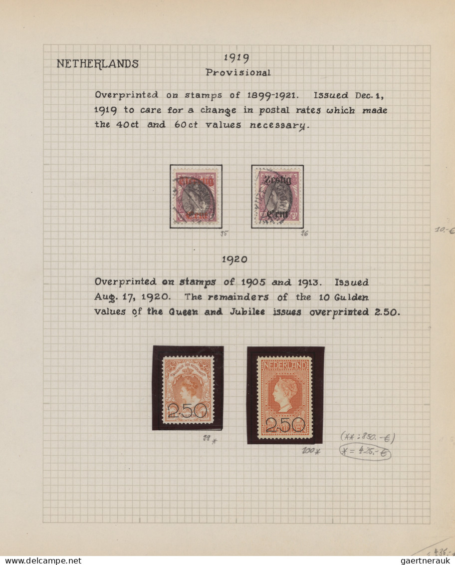 Netherlands: 1852/1940 ca., interesting mint/used collection on self-designed al