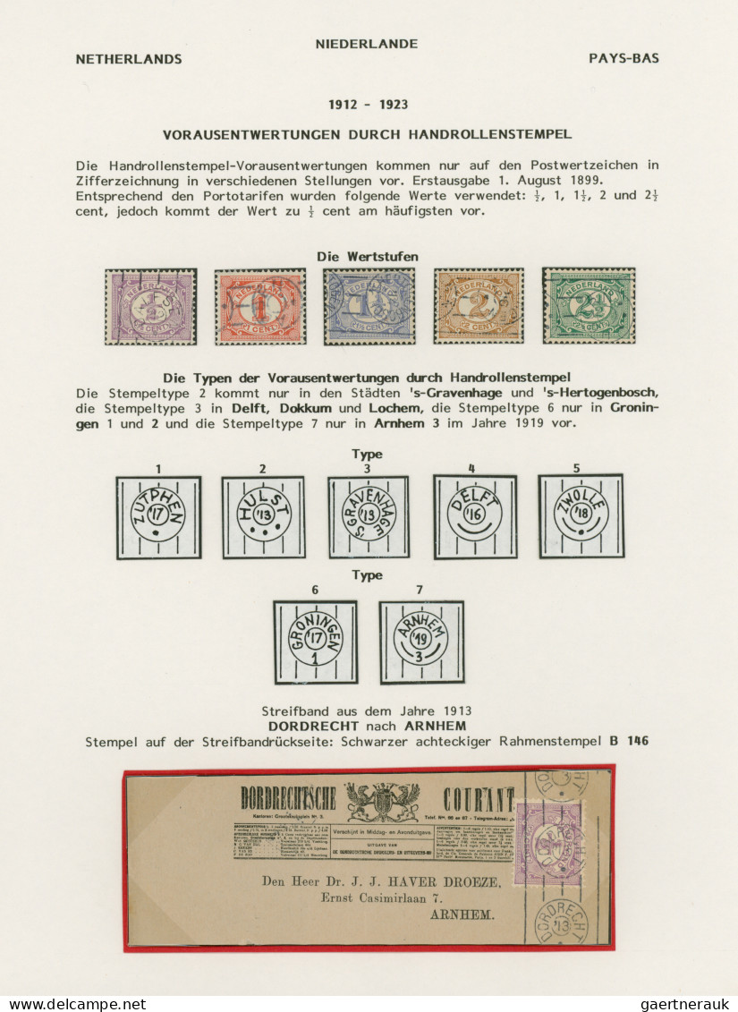 Netherlands: 1879/1933, PRECANCELLATIONS, Specialised Collection Of Apprx. 390 S - Storia Postale