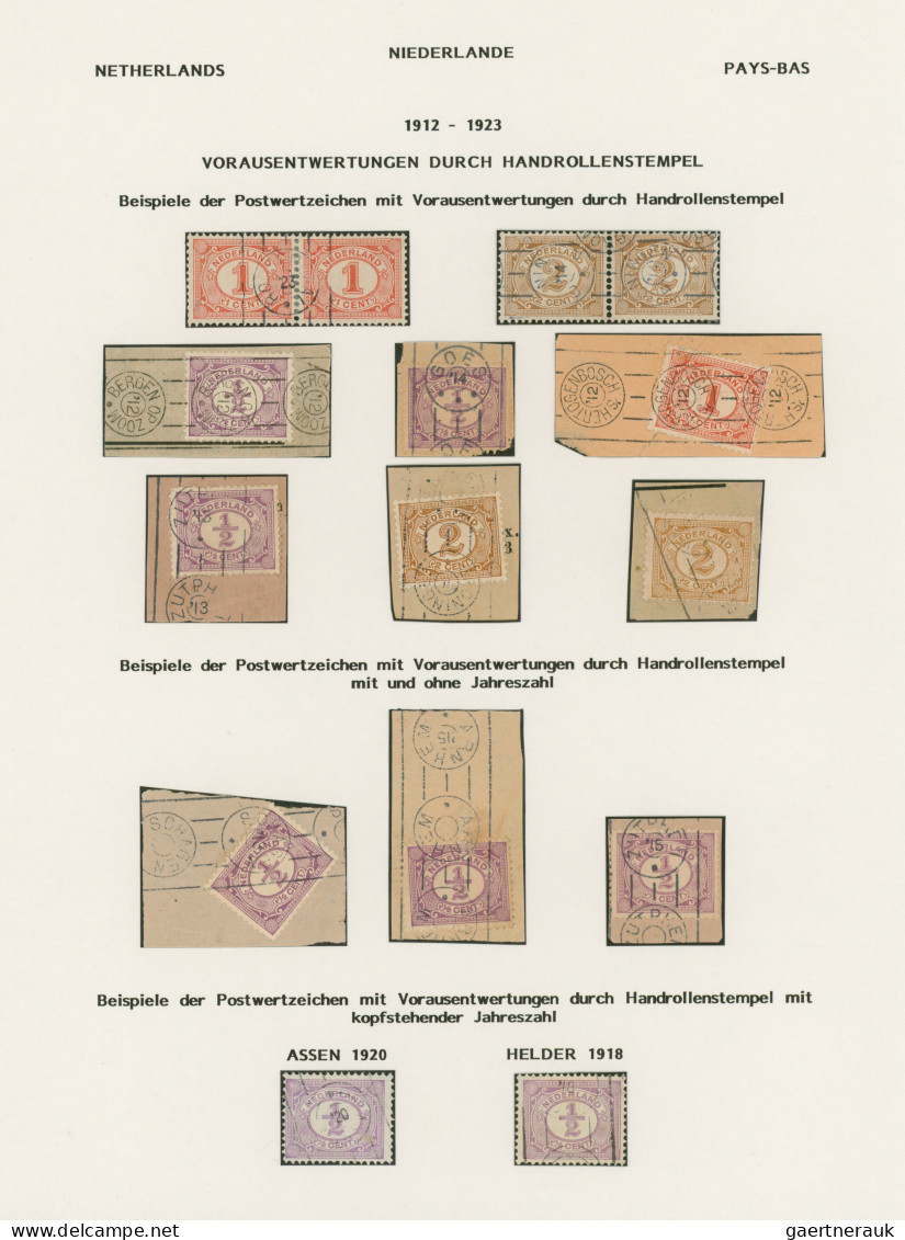 Netherlands: 1879/1933, PRECANCELLATIONS, Specialised Collection Of Apprx. 390 S - Storia Postale