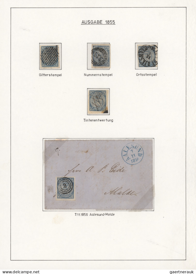 Norway: 1855/1937 Specialized Collection Of Mostly Used Stamps And Covers Of Ear - Covers & Documents