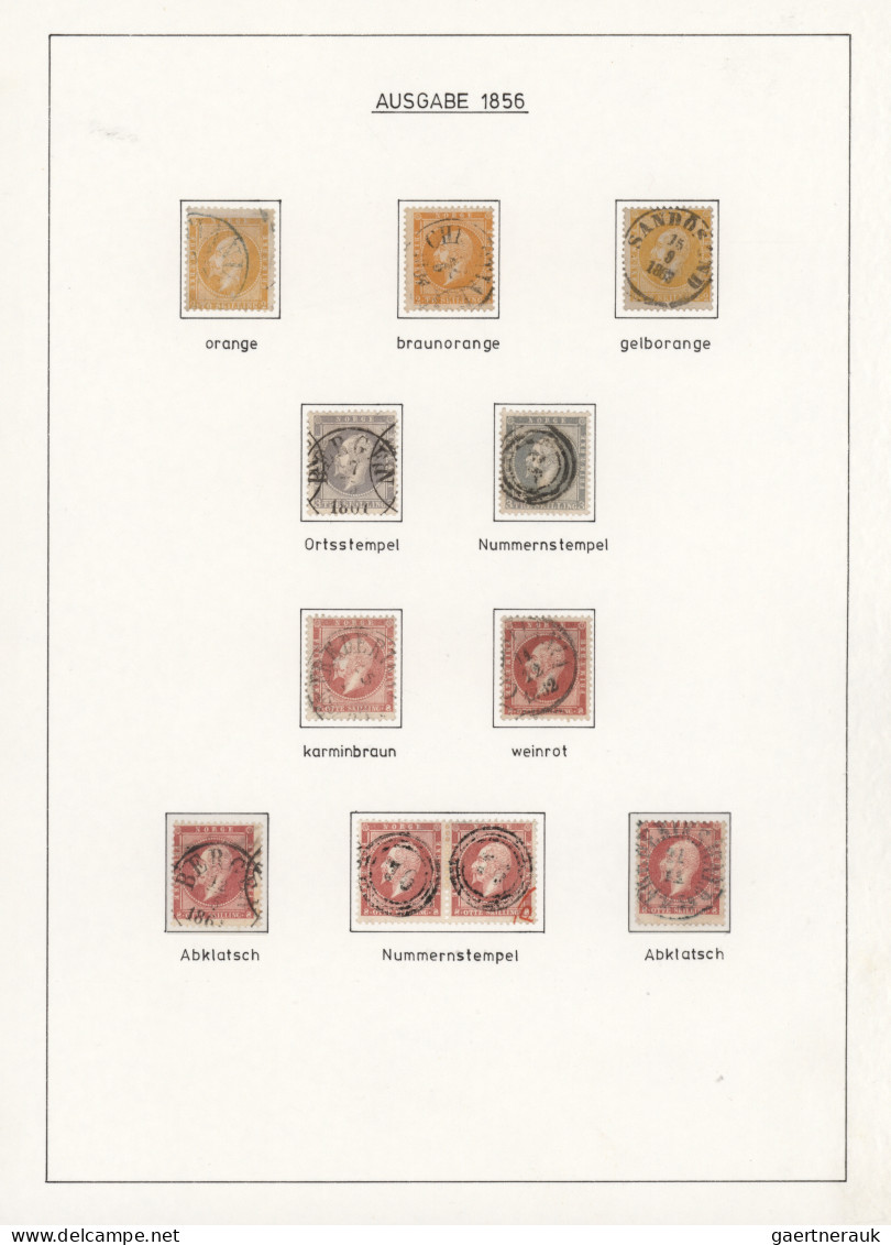 Norway: 1855/1937 Specialized Collection Of Mostly Used Stamps And Covers Of Ear - Covers & Documents