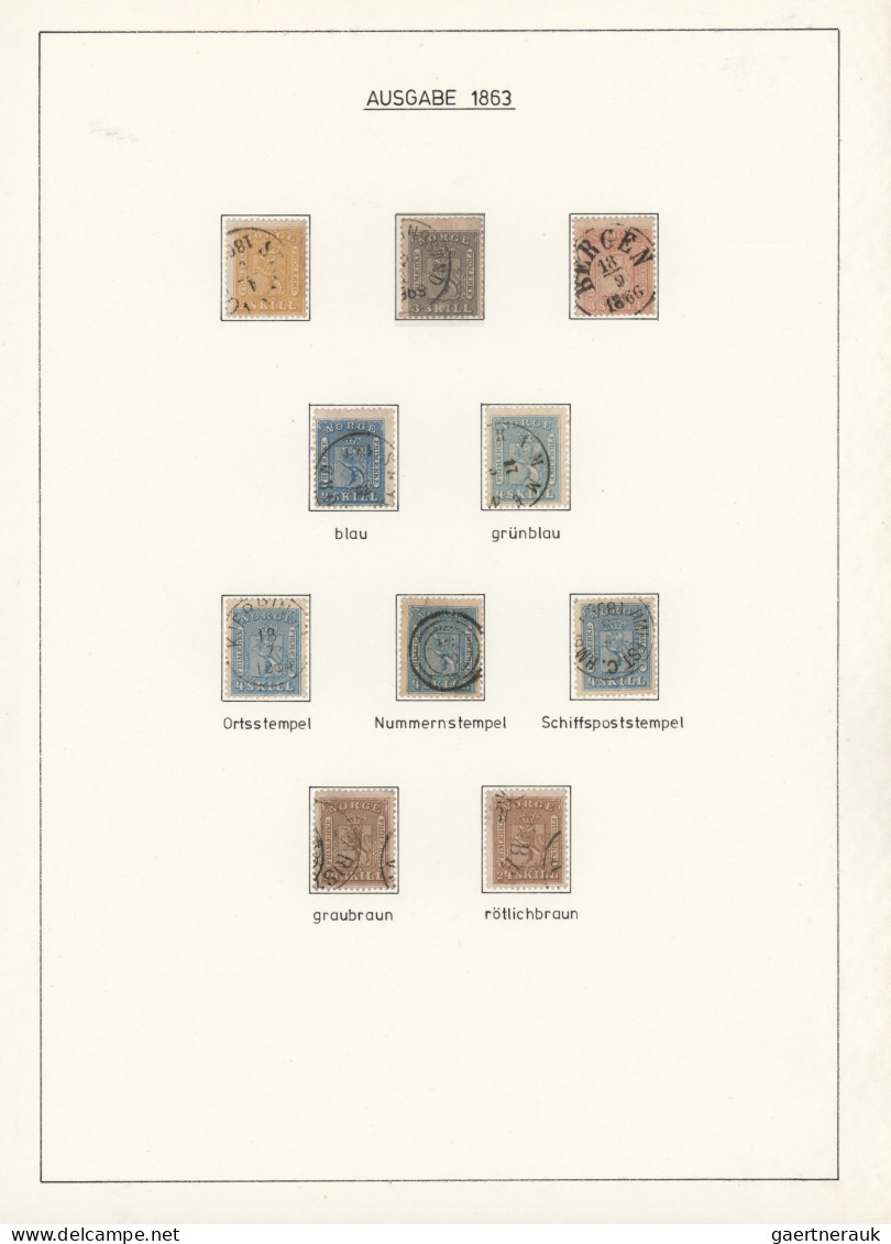 Norway: 1855/1937 Specialized Collection Of Mostly Used Stamps And Covers Of Ear - Storia Postale