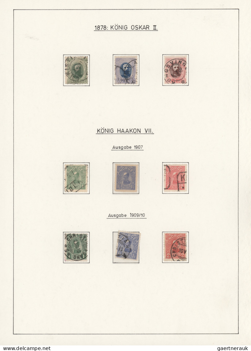 Norway: 1855/1937 Specialized collection of mostly used stamps and covers of ear