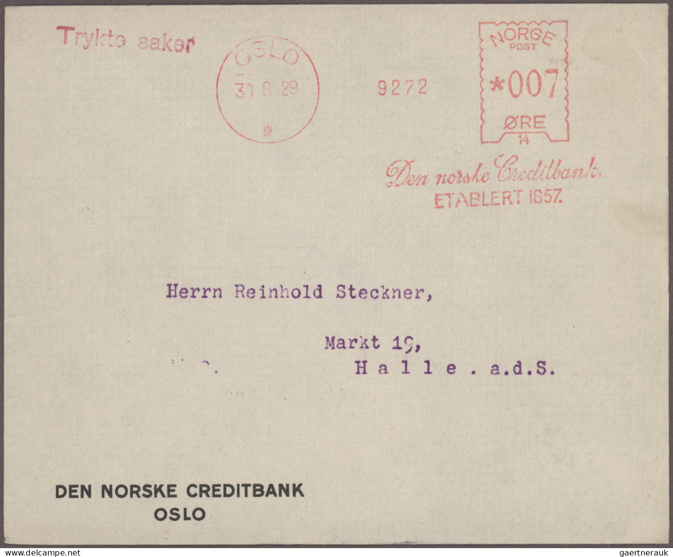 Norway: 1927/1977, METER MARKS, Assortment Of Apprx. 117 Commercial Covers Mainl - Brieven En Documenten