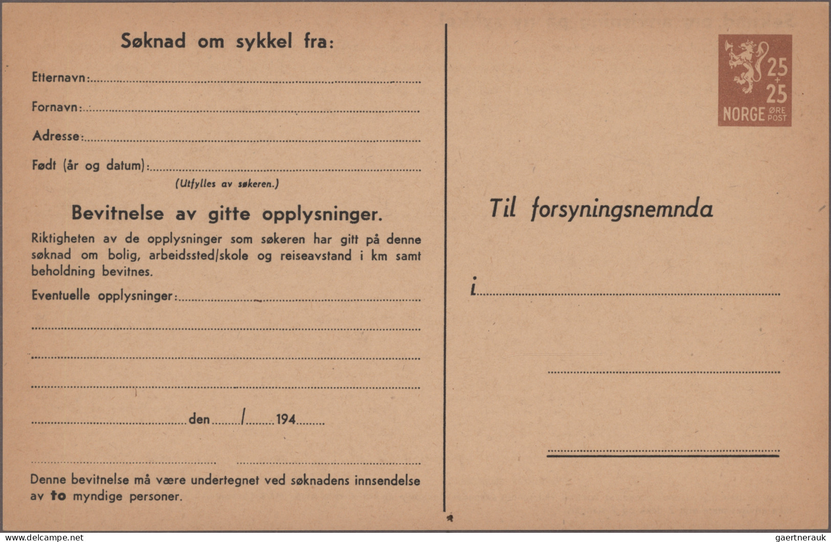 Norway - Postal Stationery: 1872/1950's Collection Of 222 Postal Stationery Card - Enteros Postales