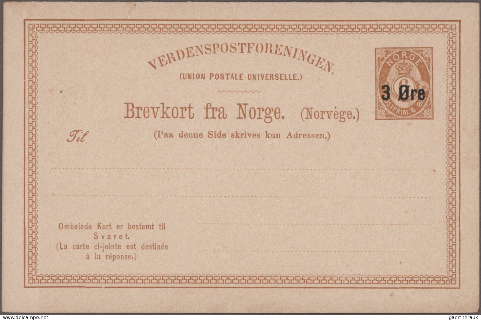 Norway - postal stationery: 1872/1950's Collection of 222 postal stationery card