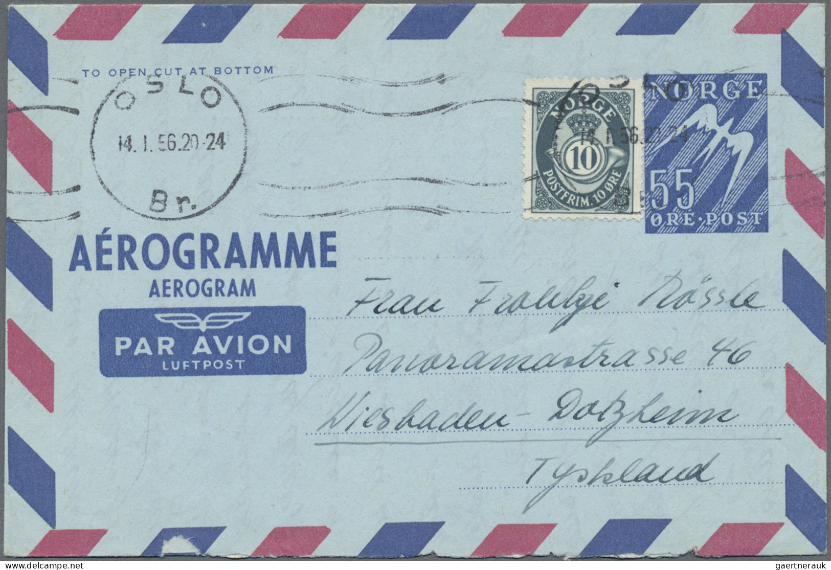 Norway - Postal Stationery: 1948/1983, Collection Of Apprx. 72 Air Letter Sheets - Ganzsachen