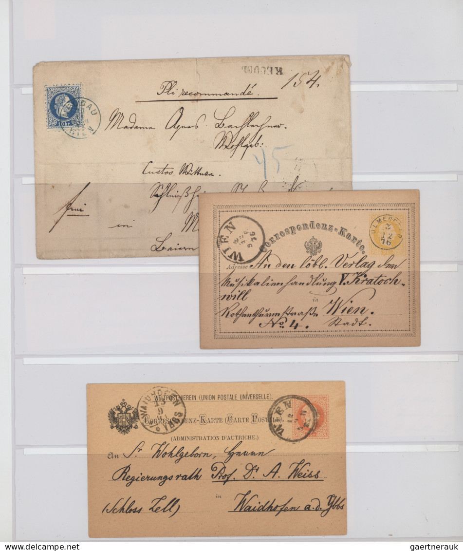 Österreich: 1800/1900 (ca.), Umfassende Sammlung Von Ca. 210 Briefen Und Karten - Sammlungen