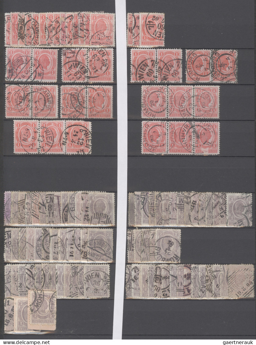 Österreich: 1840/1910 (ca.), Reichhaltiger, Meist Gestempelter Bestand In Drei S - Collections