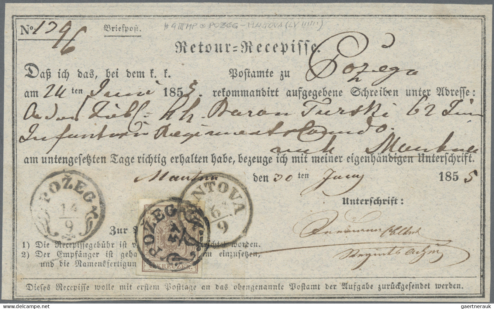 Österreich: 1850/1858, Interessantes Konvolut Mit 8 Frankierten Belegen Und Ca.3 - Verzamelingen