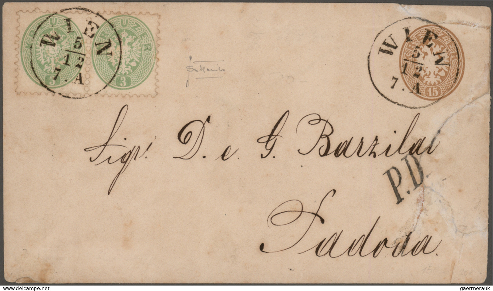 Österreich: 1850/1900 (ca), Klassik Konglomerat Von 160 Briefen Mit Dekorativen - Collezioni