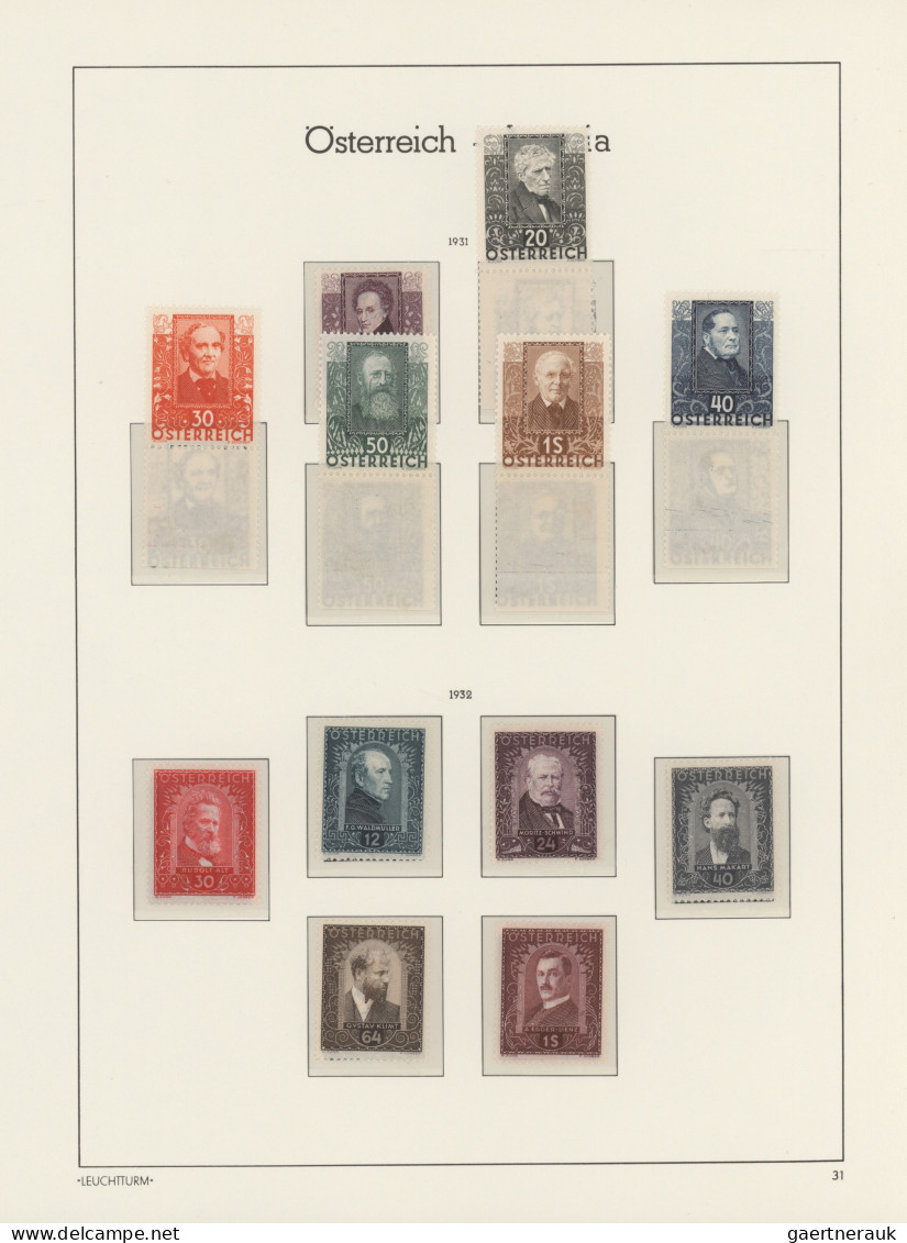 Österreich: 1850/1937, Gestempelte Und Postfrische/ungebrauchte Sammlung Im Leuc - Collezioni