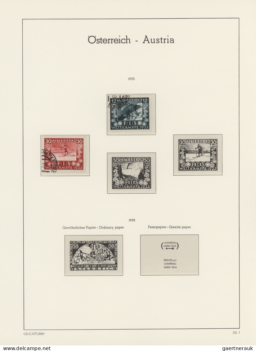 Österreich: 1850/1937, Gestempelte Und Postfrische/ungebrauchte Sammlung Im Leuc - Colecciones