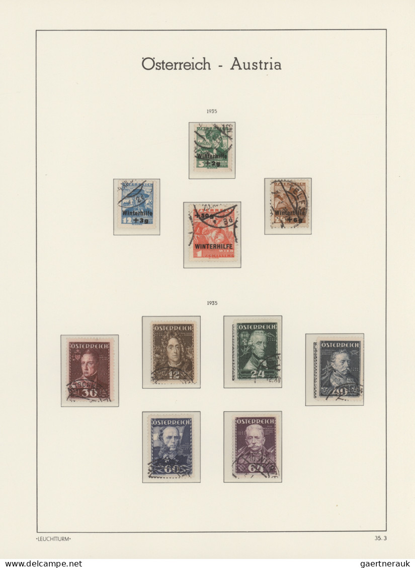 Österreich: 1850/1937, Gestempelte Und Postfrische/ungebrauchte Sammlung Im Leuc - Colecciones