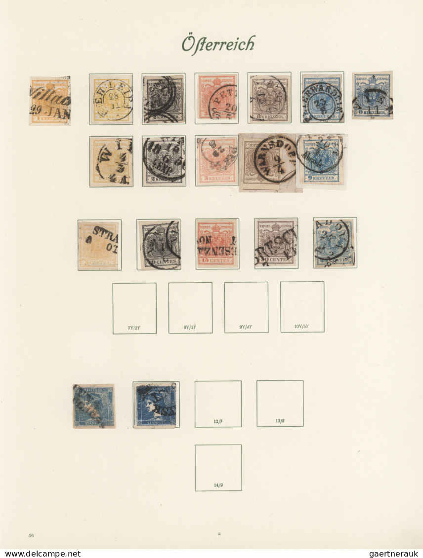 Österreich: 1850/1978 Ca., Dualgesammelt In 7 Borek Alben Mit Gebieten Ab Der Nr - Collections