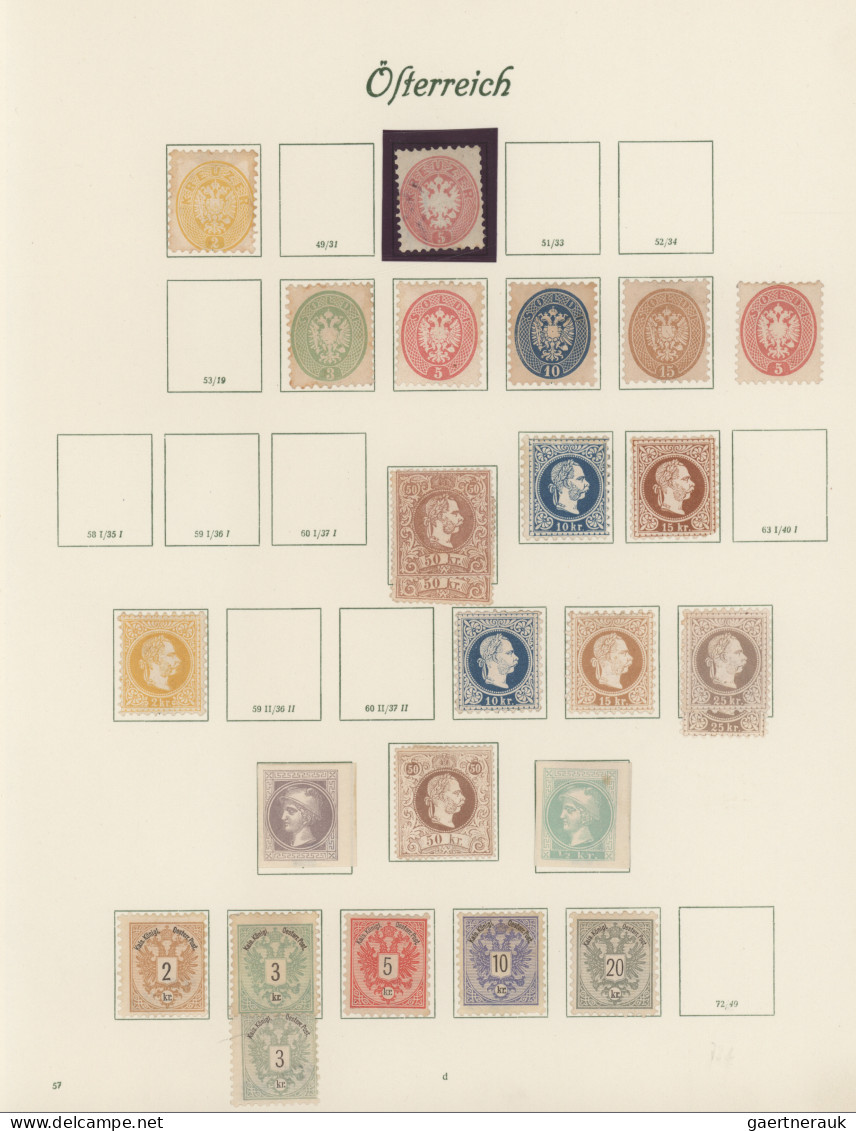 Österreich: 1850/1978 ca., Dualgesammelt in 7 Borek Alben mit Gebieten ab der Nr