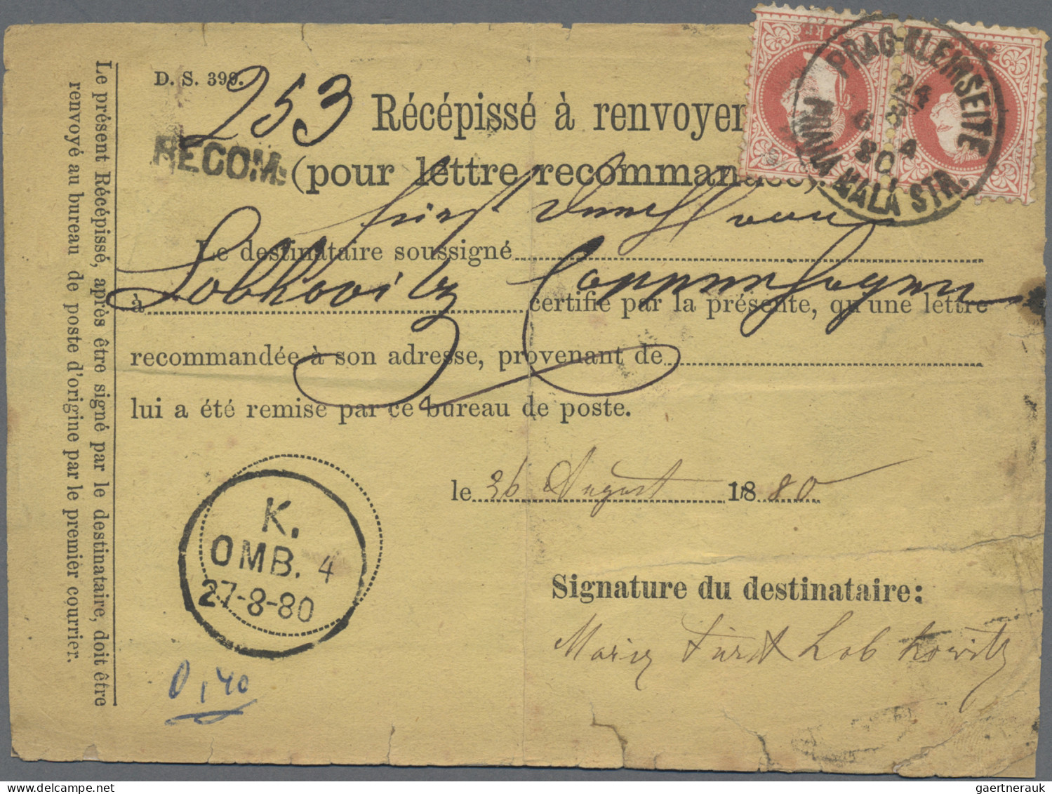 Österreich: 1851/1907, Spezial-Sammlung von 22 Retour-Recepissen, praktisch alle