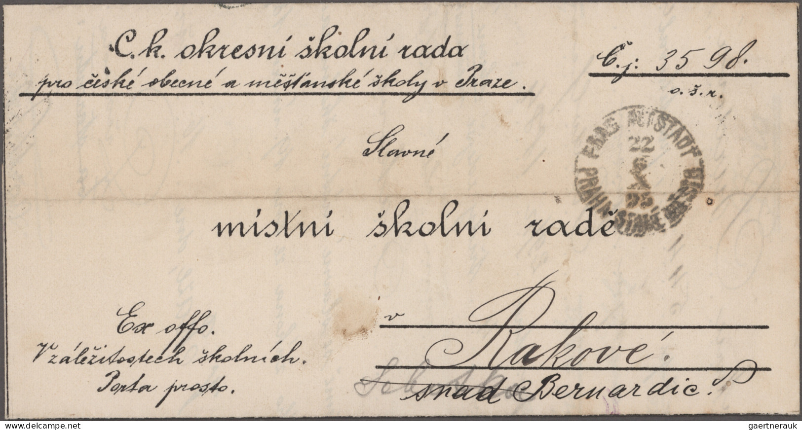 Österreich: 1852/1895, Lot Von 8 Unfrankierten Belegen "Ex Offo Briefe", Dabei Z - Verzamelingen