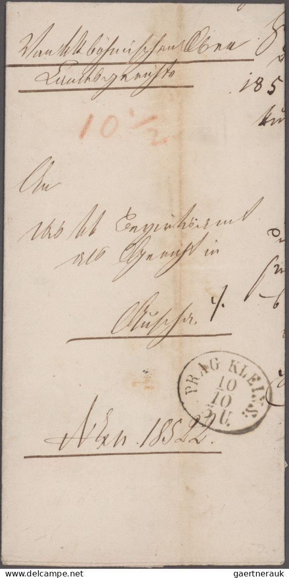 Österreich: 1852/1895, Lot Von 8 Unfrankierten Belegen "Ex Offo Briefe", Dabei Z - Collections