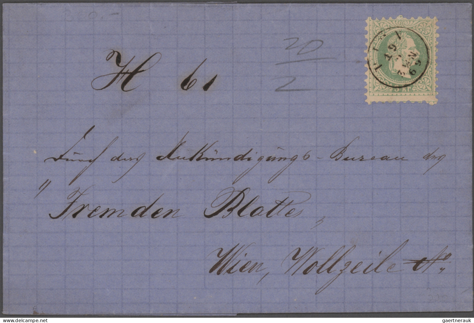 Österreich: 1858/1886, Partie Von 17 Briefen, Dabei Nette Stempelvielfalt Mit U. - Collections