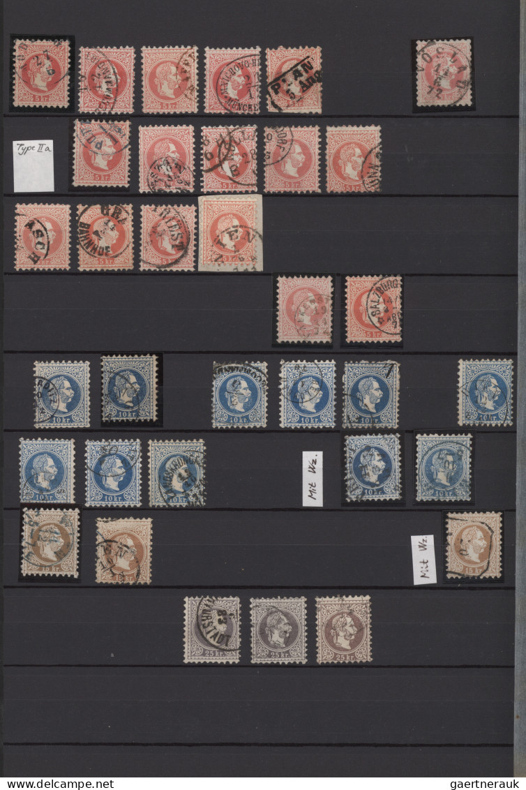 Österreich: 1867/1917 Sammlung Von Gestempelten Marken Der Verschiedenen Ausgabe - Colecciones
