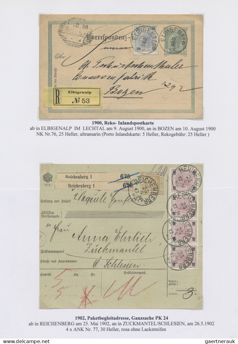 Österreich: 1867/1918, Spezial-Sammlung In 2 Ordnern, Der Hauptwert Liegt In Dem - Collections