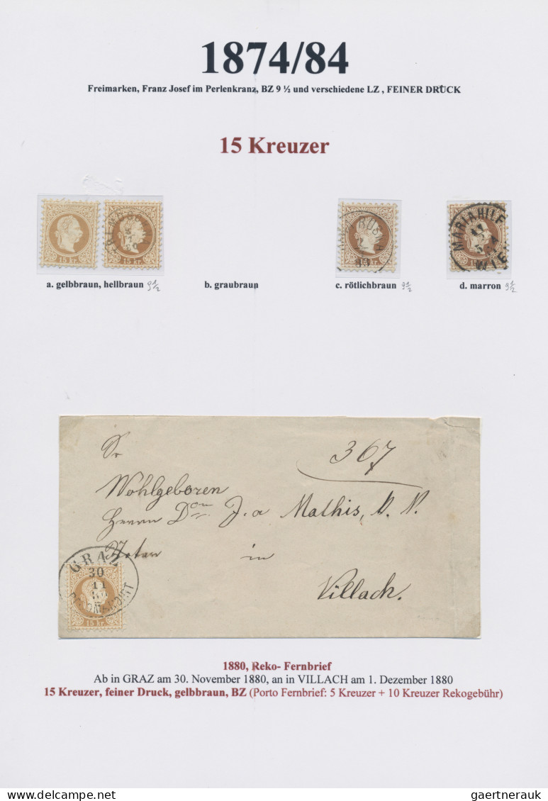 Österreich: 1867/1918, Spezial-Sammlung in 2 Ordnern, der Hauptwert liegt in dem