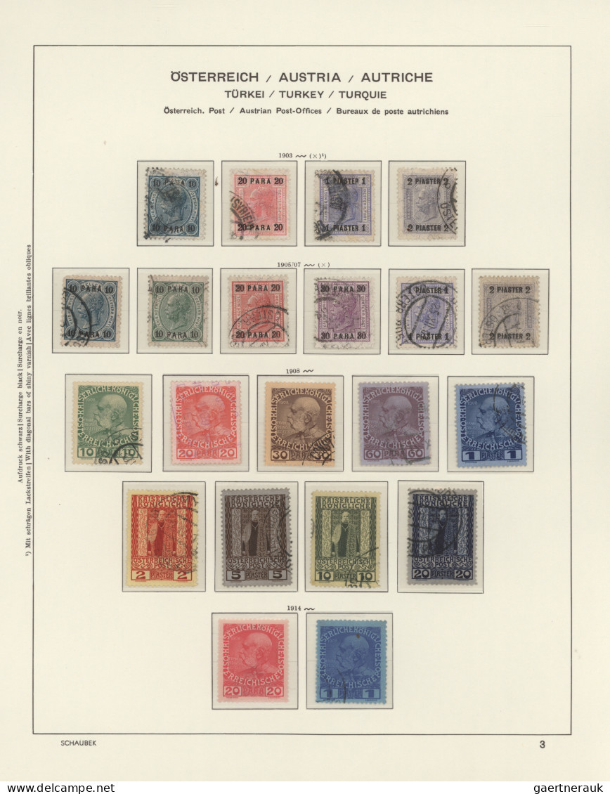 Österreich - Nebengebiete: 1850/1918, Gestempelte Sammlung Im Schaubek-Vordruck - Otros & Sin Clasificación
